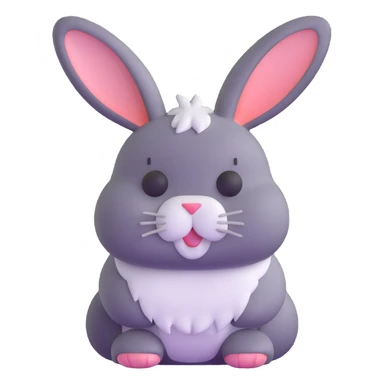 fluffy rabbit lapin sticker