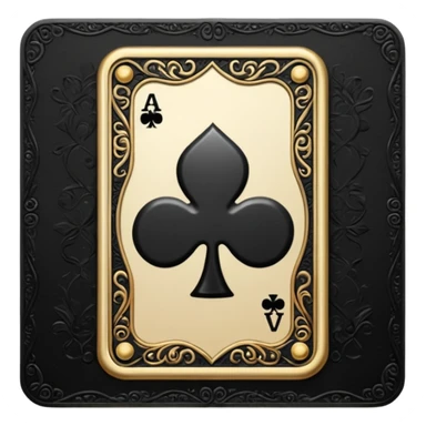 Create emoji for ace card by clubs logo sticker