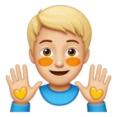 Simon from Sprunki, phase 2, playful gesture, colorful and bold emoji style sticker