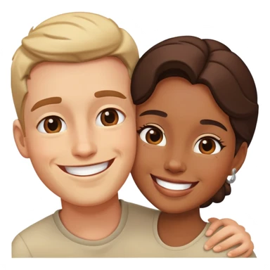 happy couple enjoying a moment sticker