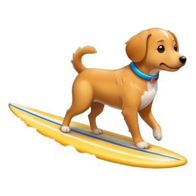 Dog surfing sticker