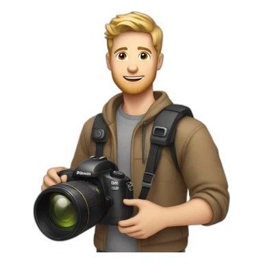 white youtuber with camera in hand sticker