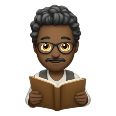 Poet writing sticker