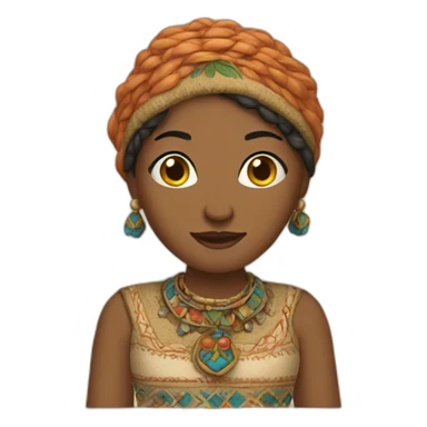 woman in Berber dress sticker