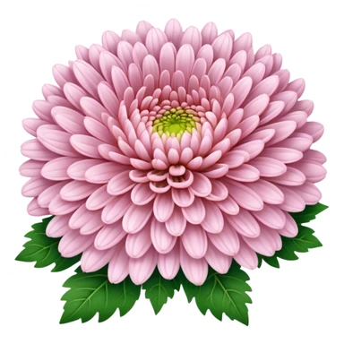 big bouquet Soft Pink Chrysanthemum, luxuriant, leaf, bud sticker