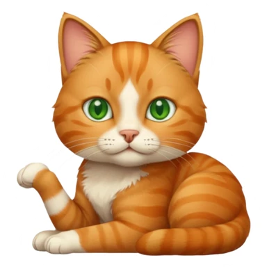 😺cat leaning chin on its paw sticker
