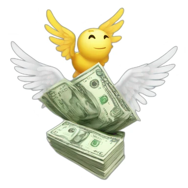 money with wings sticker