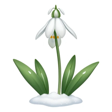 A pinterest magical snowdrop flower sticker