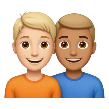 same-sex couple talking to each other, simple and clear sticker