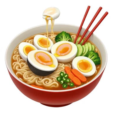ramen bowl with one chopstick sticker