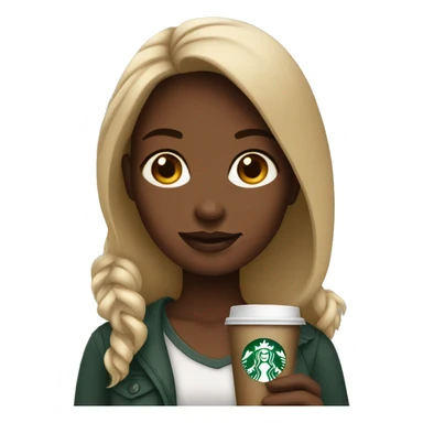 girl with starbucks coffee sticker