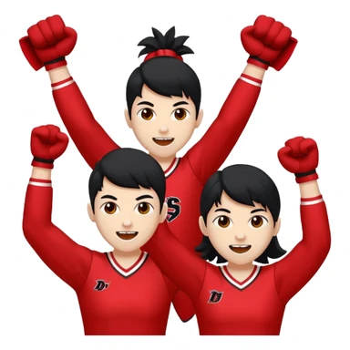 Black and red cheer Derry demons sticker