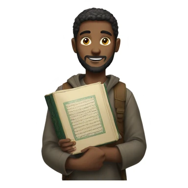 Man holding quran  sticker