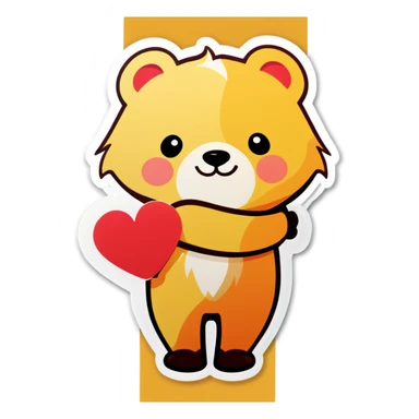 Hugging for Valentine’s Day sticker