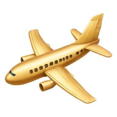 Golden airplane with feathers for wings sticker