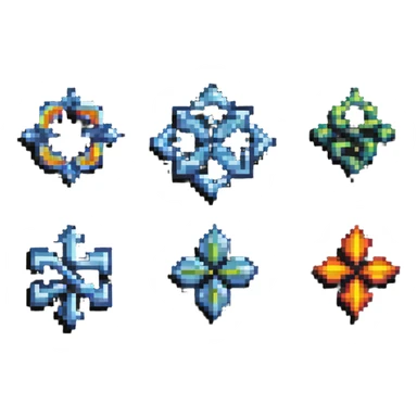 four elements symbols sticker