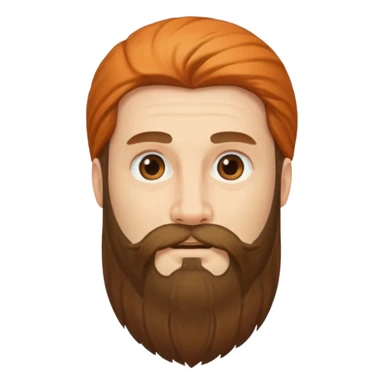 Long beard and hair man sticker