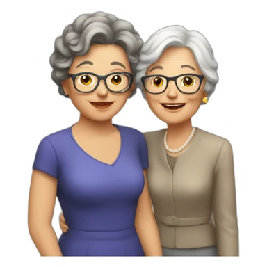 Classmates Reunion with older lady teacher sticker