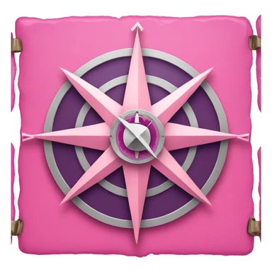 pink compass sticker