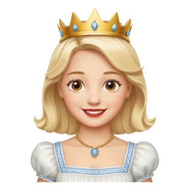 dorothy queen blonde hair, white dress sticker