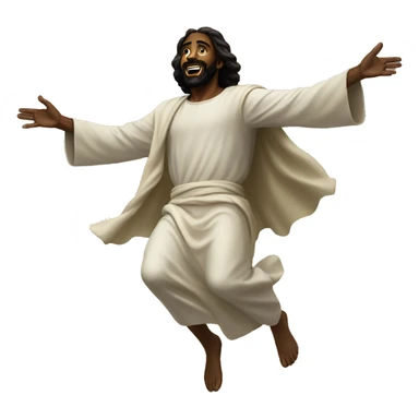 Black Jesus flying the sky sticker