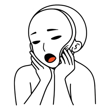 person strangling themselves out of anger sticker