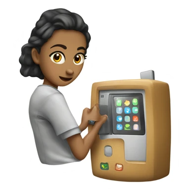 A GİRL WATCHİNG PHON sticker