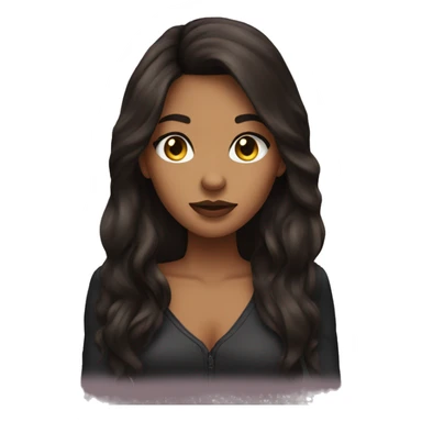 Brunette baddie sticker