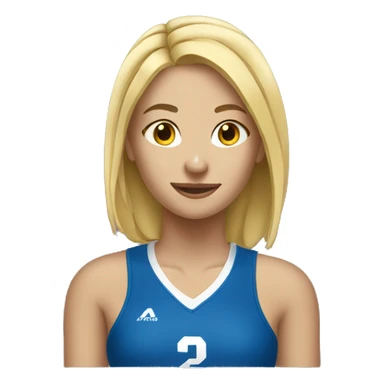 Volleyball player blonde girl sticker