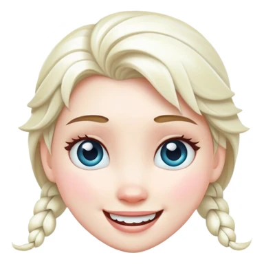 Frozen smile face sticker