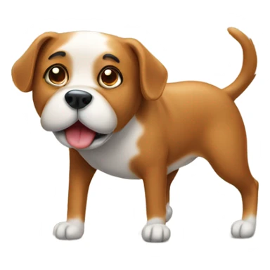 A dog pooping sticker