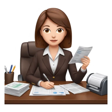 femme cheveux marrons finance sticker