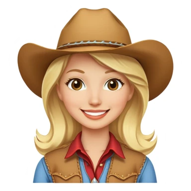blonde cowgirl sticker