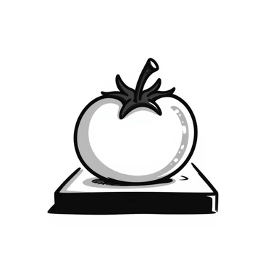 a tomato hand drawn doodle style sticker