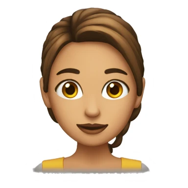 chica pelo moreno y ojos marrones sticker