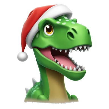 Dinosaur in Santa hat sticker