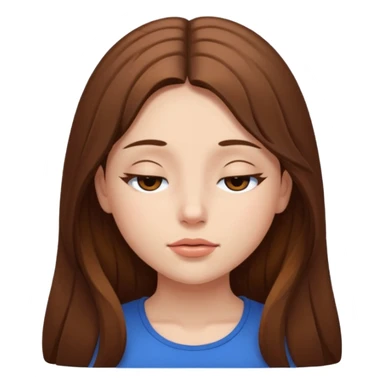 Girl both eye closed  sticker