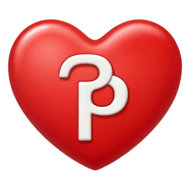 emoji herz mit buchstabe P drin sticker