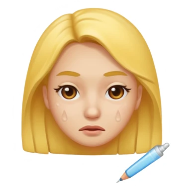 pimple faced woman sticker