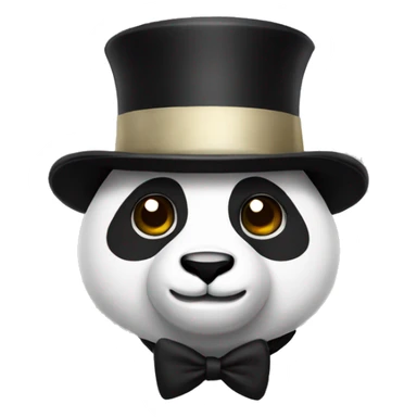 panda with a top hat and dreads  sticker