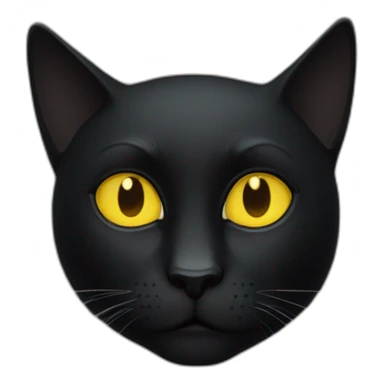 Chat noir yeux jaune sticker