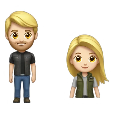 White Girl and white guy on a MT09 sticker