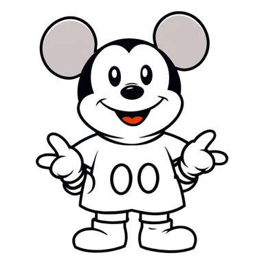 Mickey Mouse says good morning sticker