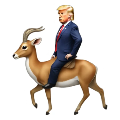 Donald trump on an antelope sticker