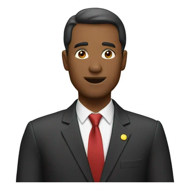 man giving a speech sticker