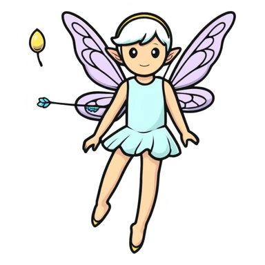 delicate fairy under a cherry blossom tree sticker