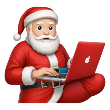 santa god with laptop sticker