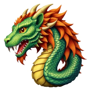 Mušḫuššu, mythological creature with dragon head and lion body sticker