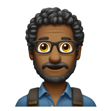 homem de óculos e sem cabelo sticker