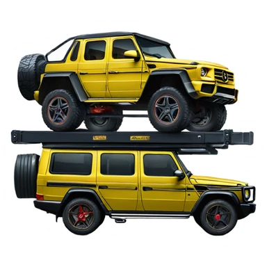 car lift Lamborghini and g waggon sticker